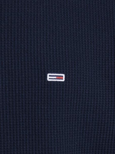 TJM REG WAFFLE L/S TEE dark night navy