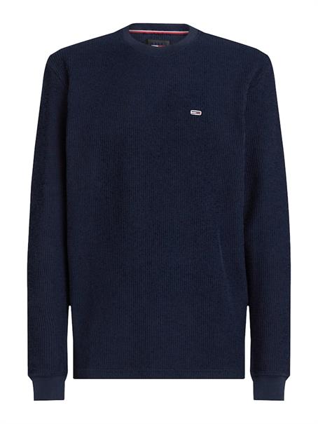TJM REG WAFFLE L/S TEE dark night navy