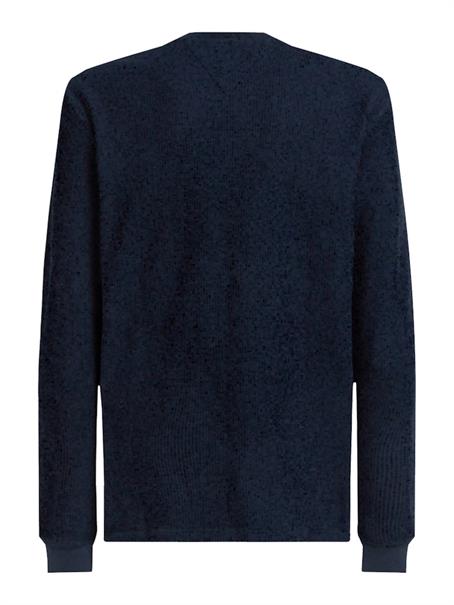 TJM REG WAFFLE L/S TEE dark night navy