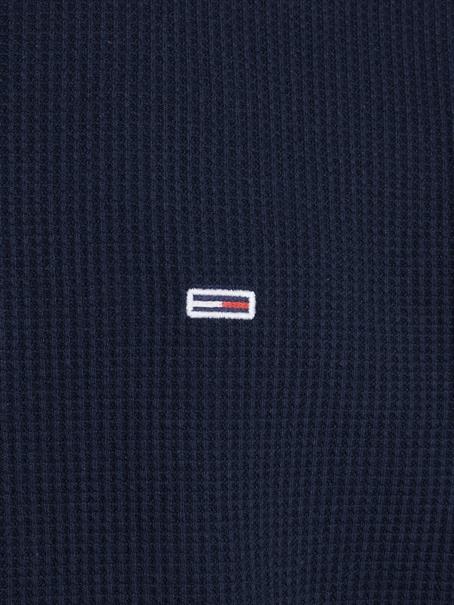 TJM REG WAFFLE L/S TEE dark night navy