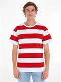 TJM RLX BOLD STRIPE TEE deep crimson