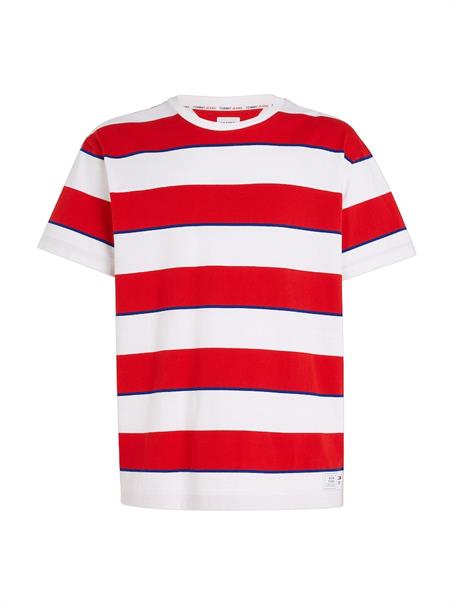 TJM RLX BOLD STRIPE TEE deep crimson