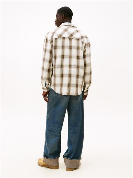 TJM RLX CHECK BRUSHED OS EXT ancient white-check