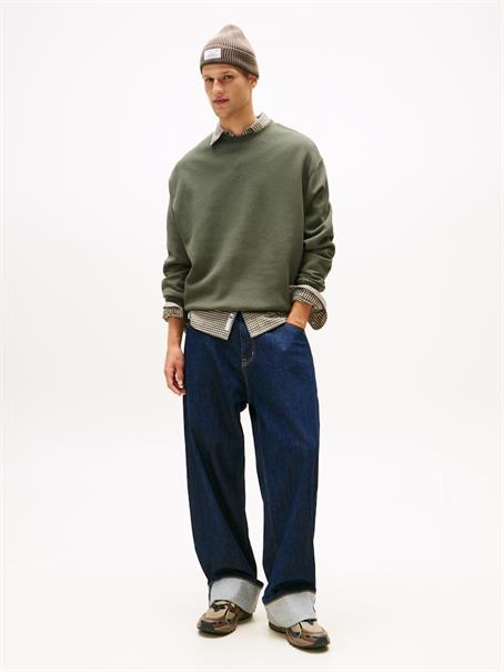 TJM RLX WAFFLE SCRIPT CREW pewter green