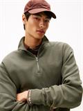 TJM RLX WAFFLE SCRIPT QRTR ZIP pewter green