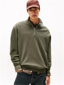 TJM RLX WAFFLE SCRIPT QRTR ZIP pewter green