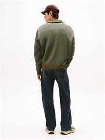 TJM RLX WAFFLE SCRIPT QRTR ZIP pewter green