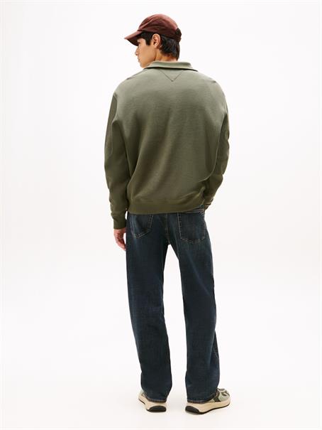 TJM RLX WAFFLE SCRIPT QRTR ZIP pewter green