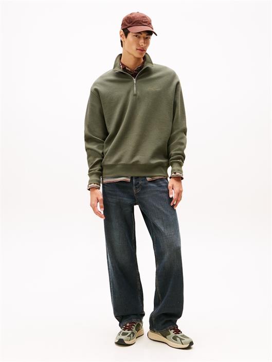 tjm-rlx-waffle-script-qrtr-zip-pewter-green
