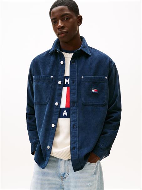 TJM RLX WASHED CORD SHIRT EXT dark night navy