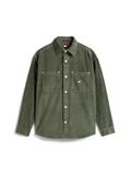 TJM RLX WASHED CORD SHIRT EXT pewter green