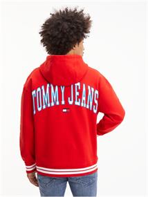 TJM RLXD COLLEGIATE HOODIE deep crimson