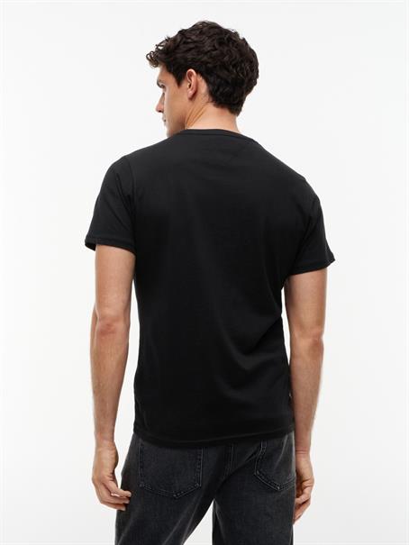 TJM SLIM ESSENTIAL FLAG TEE EXT black