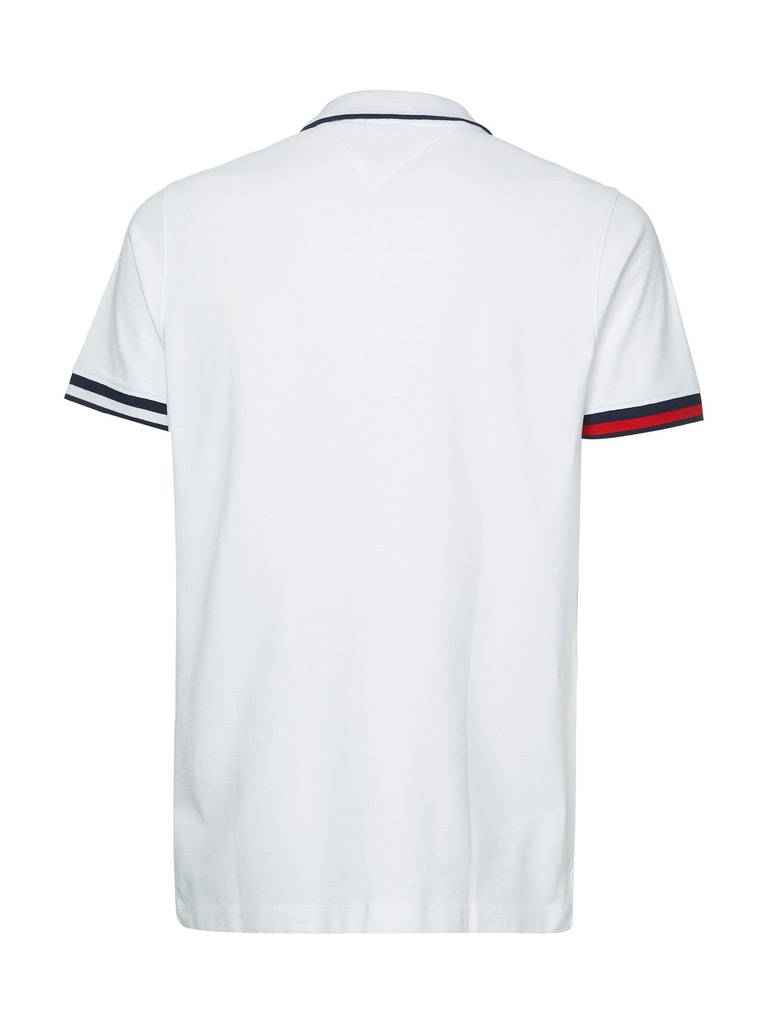 Tommy Jeans Herren Polo-Shirt TJM SLIM FLAG CUFFS POLO dark night  