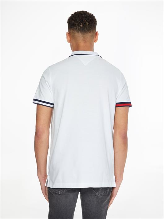 Tommy Jeans Herren Polo-Shirt TJM SLIM FLAG CUFFS POLO dark night 