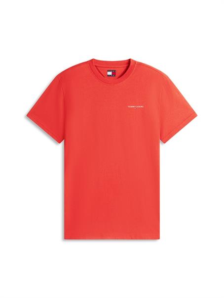 TJM SLIM LINEAR CHEST TEE EXT terracotta red