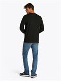 TJM SLIM WAFFLE L/S TEE EXT black