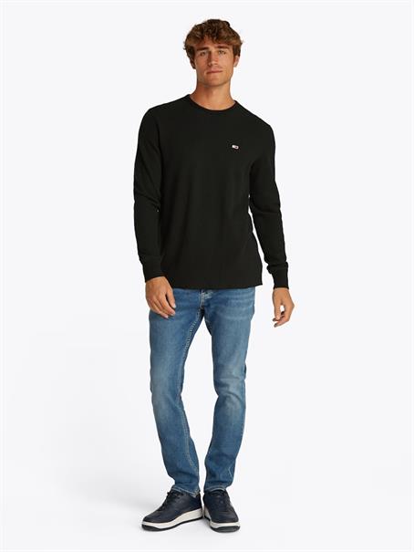 TJM SLIM WAFFLE L/S TEE EXT black