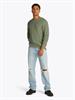 TJM SLIM WAFFLE LS TEE EXT aruba green