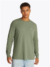 TJM SLIM WAFFLE LS TEE EXT aruba green