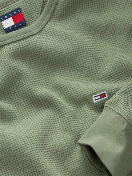 TJM SLIM WAFFLE LS TEE EXT aruba green