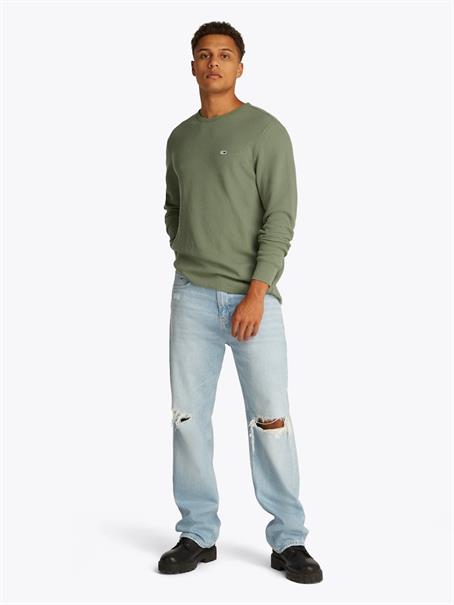 TJM SLIM WAFFLE LS TEE EXT aruba green