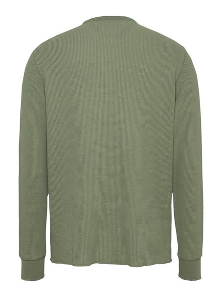 TJM SLIM WAFFLE LS TEE EXT aruba green