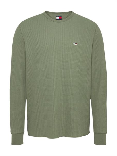 TJM SLIM WAFFLE LS TEE EXT aruba green