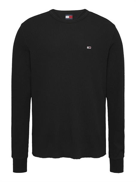 TJM SLIM WAFFLE LS TEE EXT black