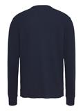 TJM SLIM WAFFLE LS TEE EXT dark night navy