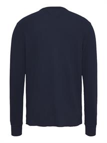 TJM SLIM WAFFLE LS TEE EXT dark night navy