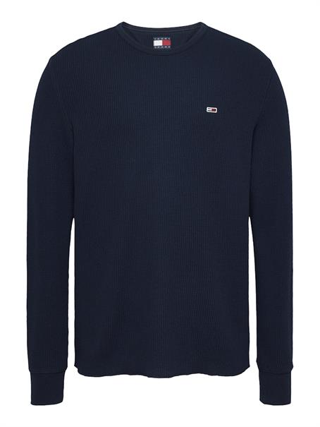 TJM SLIM WAFFLE LS TEE EXT dark night navy