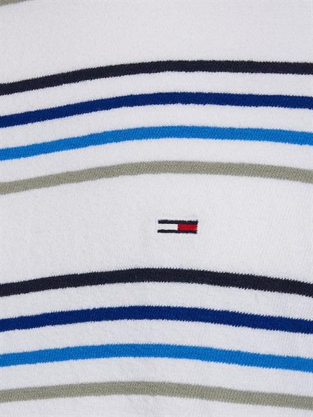 TJM STRIPE CREPE TEE white stripe