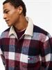 TJM TEDDY COLLAR BRUSHED SHACKET dark night navy - buffalo check