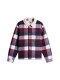 TJM TEDDY COLLAR BRUSHED SHACKET dark night navy - buffalo check