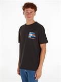 TJM TOMMY NY GRAFFITI FLAG TEE black