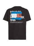 TJM TOMMY NY GRAFFITI FLAG TEE black