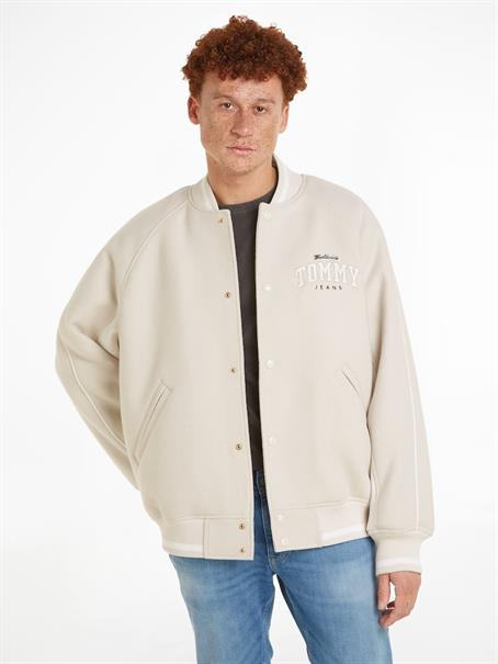 TJM WOOL VARSITY BOMBER newsprint