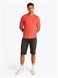 TJM XSLIM JASPE HTR TEE EXT bright vermillion htr