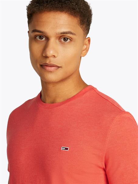 TJM XSLIM JASPE HTR TEE EXT bright vermillion htr