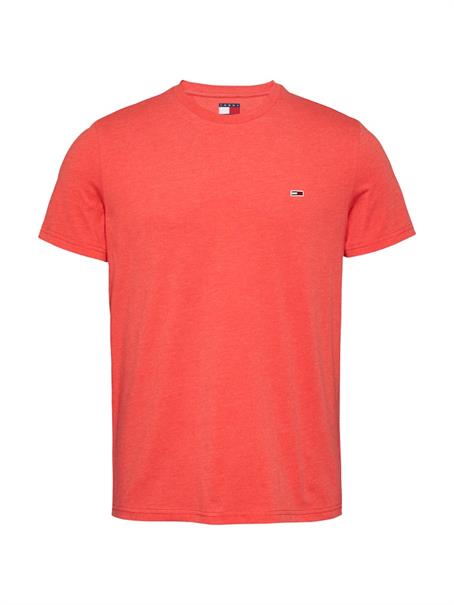 TJM XSLIM JASPE HTR TEE EXT bright vermillion htr