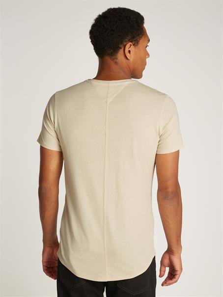 TJM XSLIM JASPE V NECK newsprint