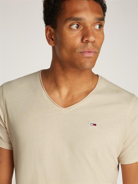 TJM XSLIM JASPE V NECK newsprint