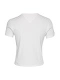 TJW BABY CROP RIB CENTER BADGE ecru