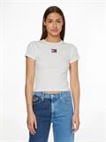 TJW BABY CROP RIB CENTER BADGE ecru