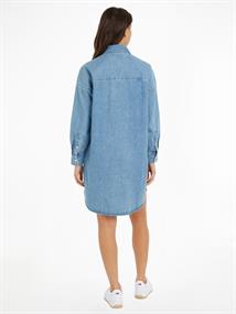 TJW BADGE DENIM SHIRT DRESS denim medium