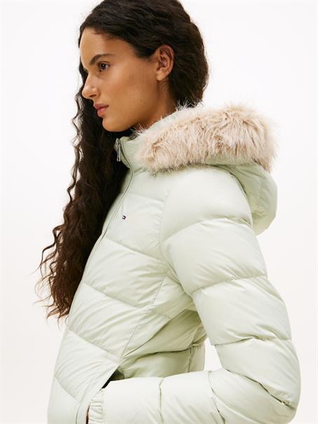 TJW BASIC HOODED DOWN JACKET EXT misty sage