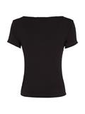 TJW BBY BUTTON RIB C-NECK black