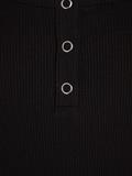 TJW BBY BUTTON RIB C-NECK black