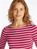 TJW BOAT NECK TOP LS brilliant berry - stripe